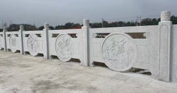 兰州芝麻白河道栏杆 石材栏杆