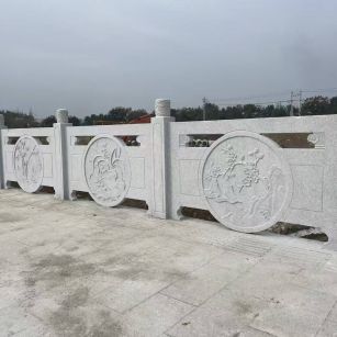 兰州芝麻白河道栏杆 石材栏杆