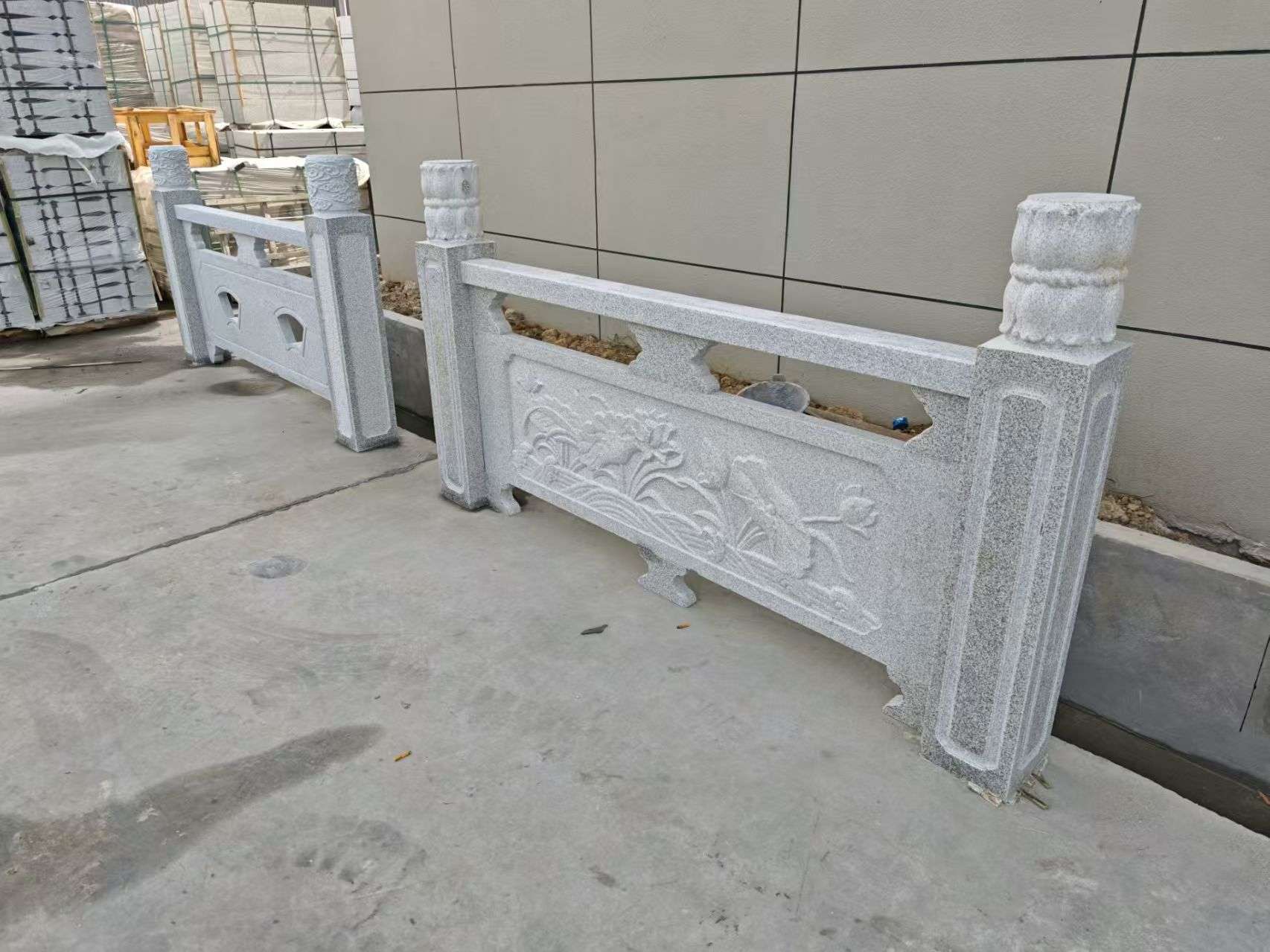 兰州芝麻白河道栏杆 石材栏杆