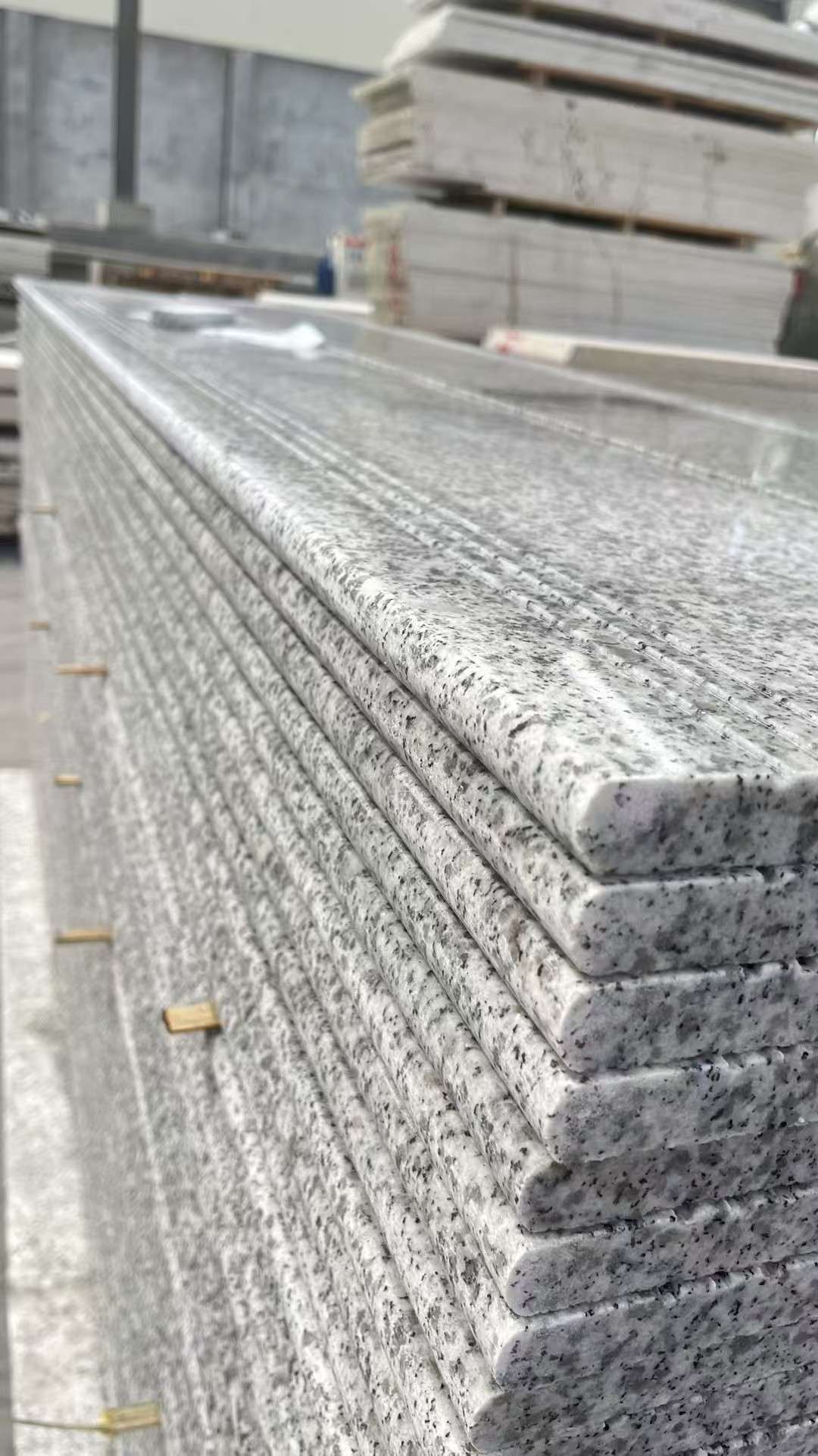 兰州芝麻白楼梯踏步 花岗岩楼梯板材